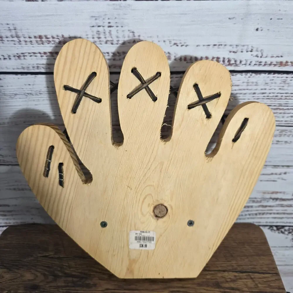 Wooden Baseball Display for Glove Bat Holder Display Wall Decoration